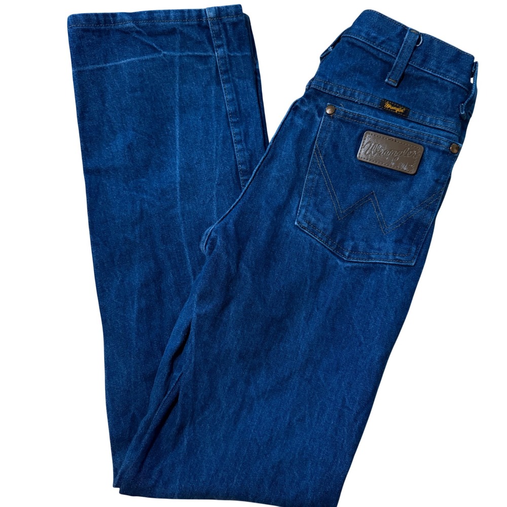 Wrangler 936DEN Cowboy Cut Slim Fit Jeans 28x32 Dark Wash Blue Cotton Denim